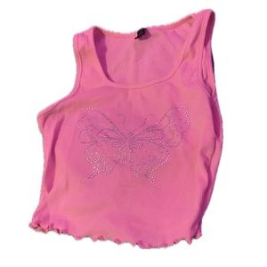 shein tank butterfly ruffle
